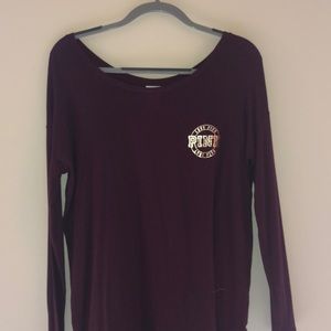 Maroon long sleeve shirt